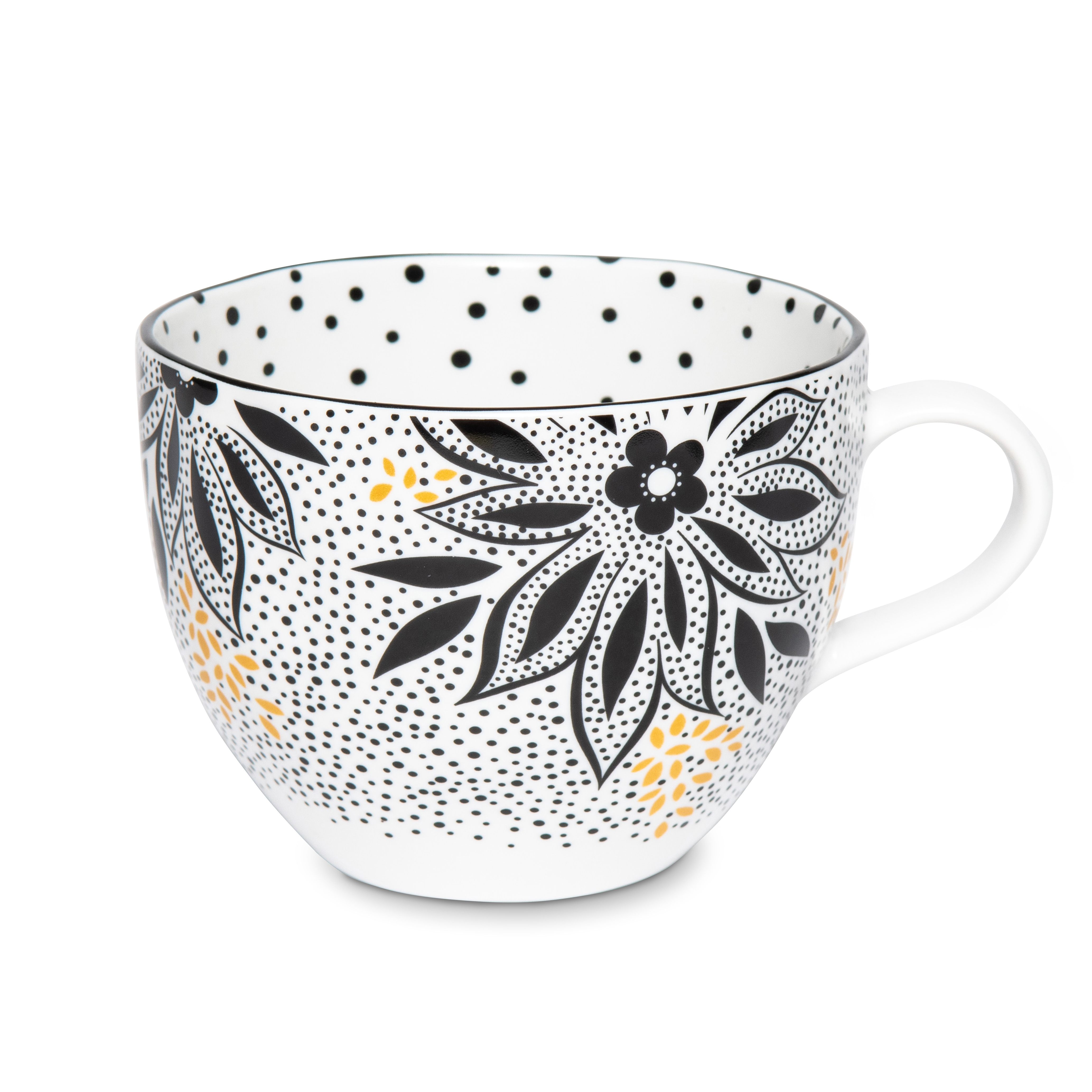 Sara Miller Artisanne Noir Mug, Lotus image number null